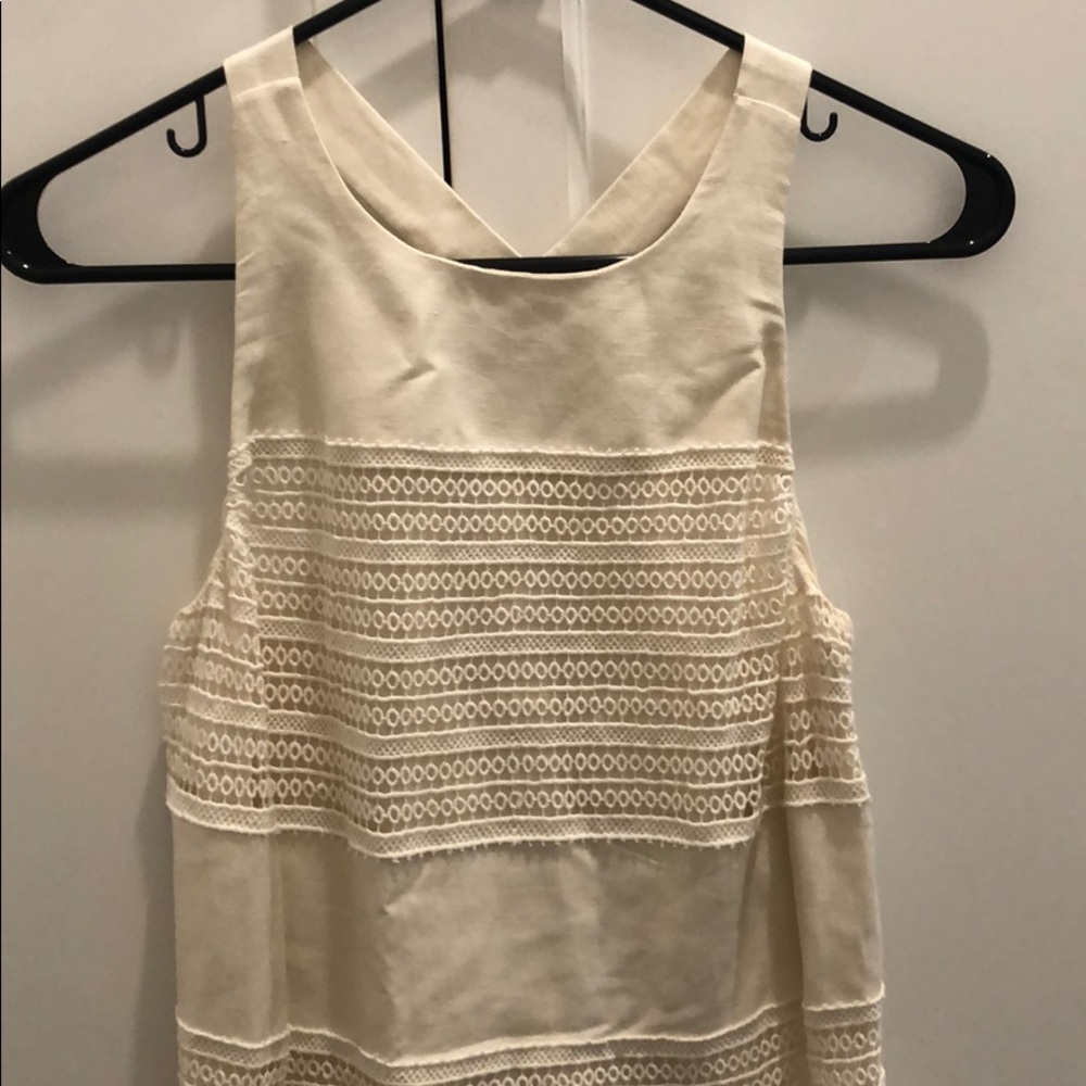 Cream Anne Taylor Loft size 2 dress